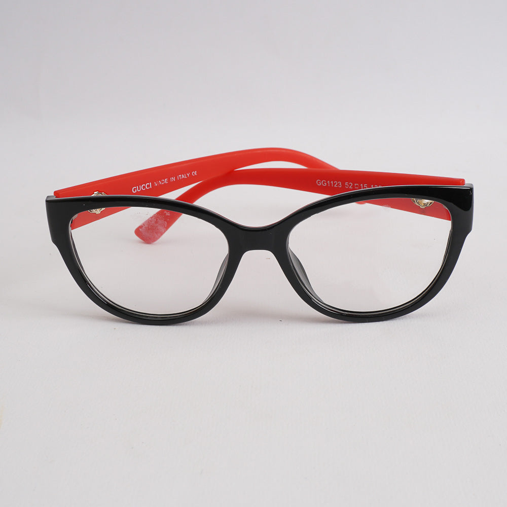 Black Red Optical Frame For Men & Women