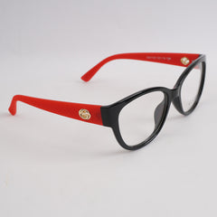 Black Red Optical Frame For Men & Women