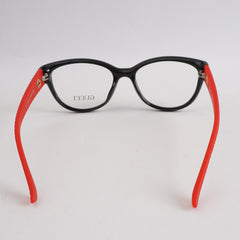 Black Red Optical Frame For Men & Women