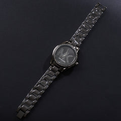 Women Chain Wrist Watch Black MK