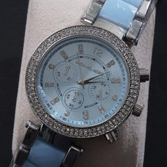 Women Chain Wrist Watch MK Rosegold Cyan S