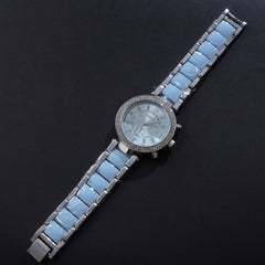 Women Chain Wrist Watch MK Rosegold Cyan S
