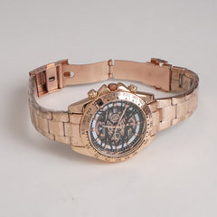 Mens Chain Wrist Watch Rosegold