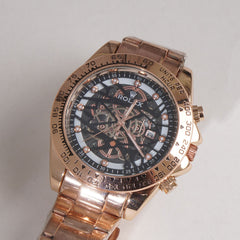 Mens Chain Wrist Watch Rosegold