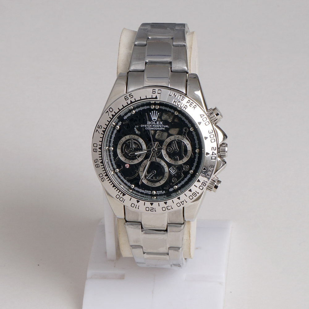 Mens Chain Wrist Watch Silver