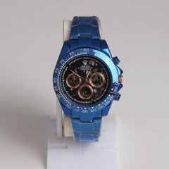 Mens Chain Wrist Watch Blue
