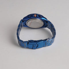 Mens Chain Wrist Watch Blue