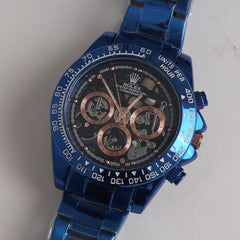 Mens Chain Wrist Watch Blue
