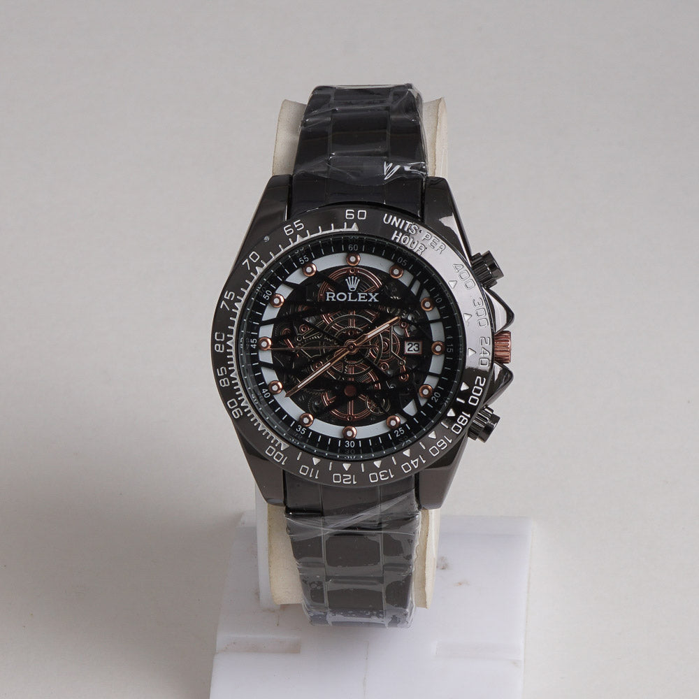 Mens Chain Wrist Watch Black
