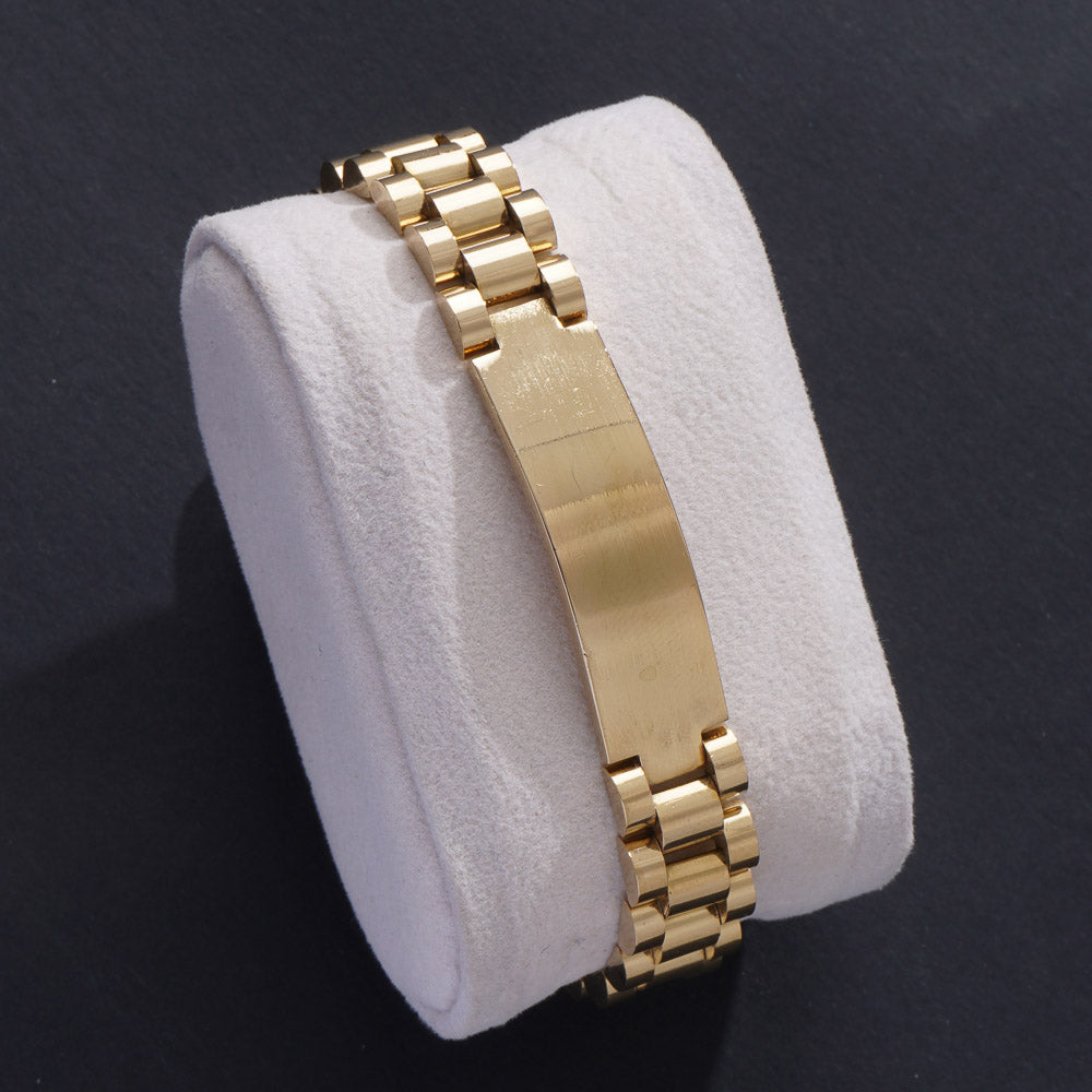 Golden Chain Bracelet For Men 12mm