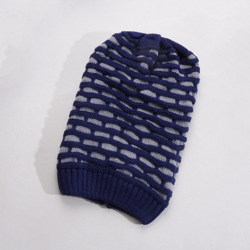 Winter Beanies For Men & Women Blue Long Cap