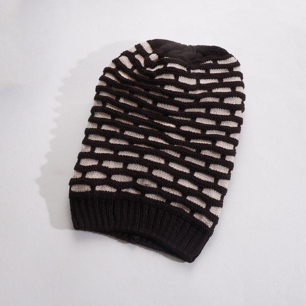 Winter Beanies For Men & Women Brown Long Cap