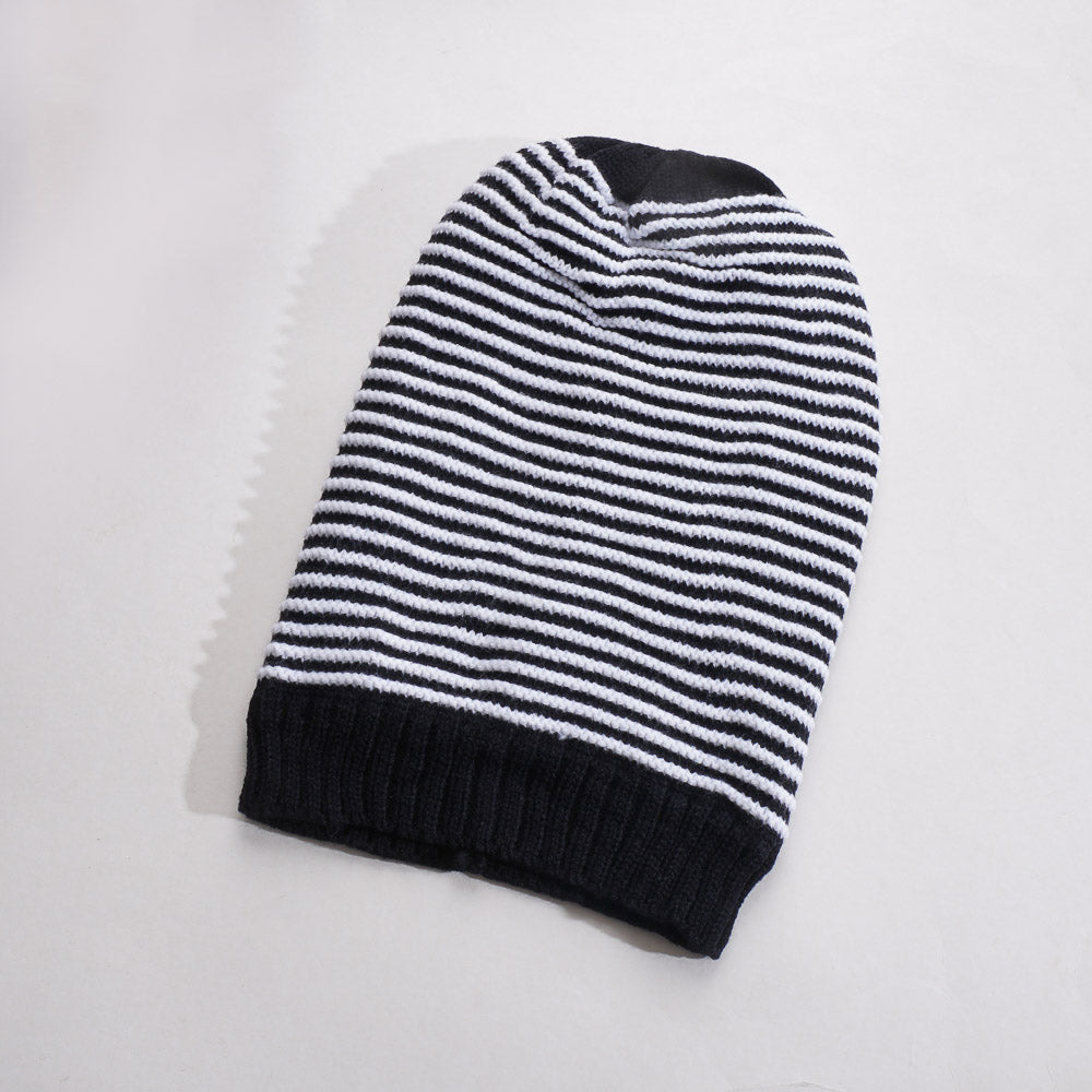 Winter Beanies For Men & Women Black Long Cap