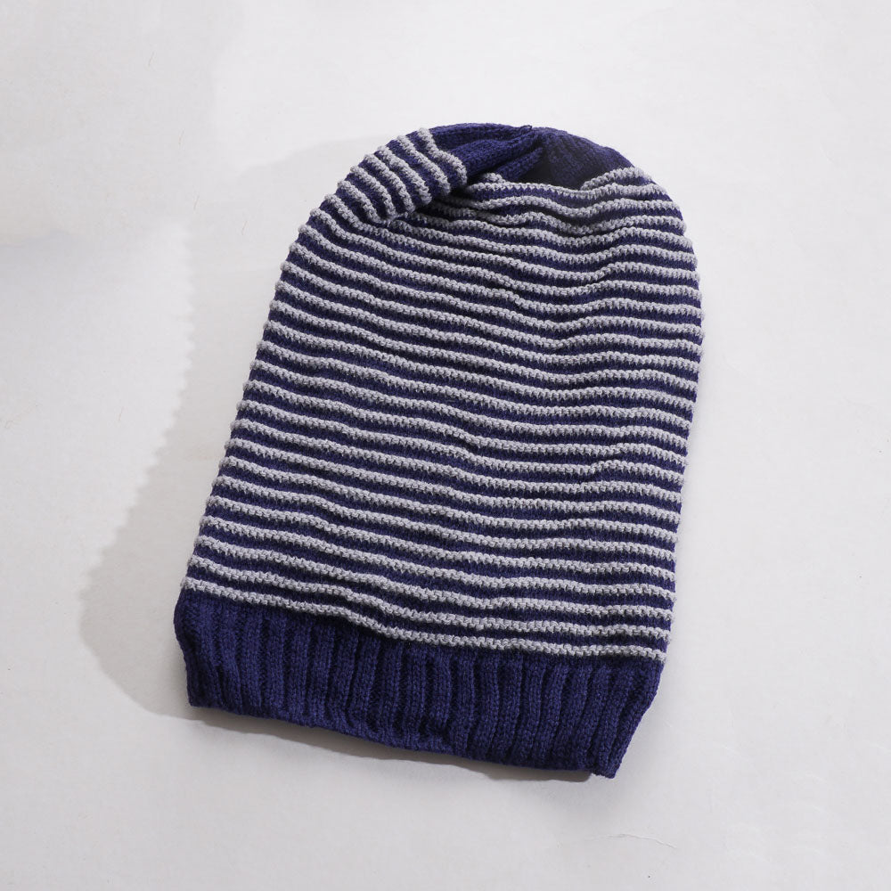 Winter Beanies For Men & Women Blue Long Cap