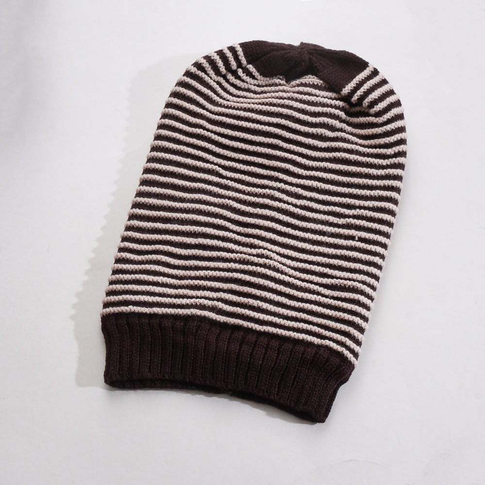 Winter Beanies For Men & Women Brown Long Cap