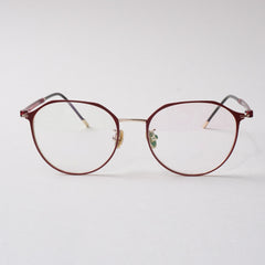 Red Metal Optical Frame For Men & Women