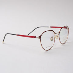 Red Metal Optical Frame For Men & Women