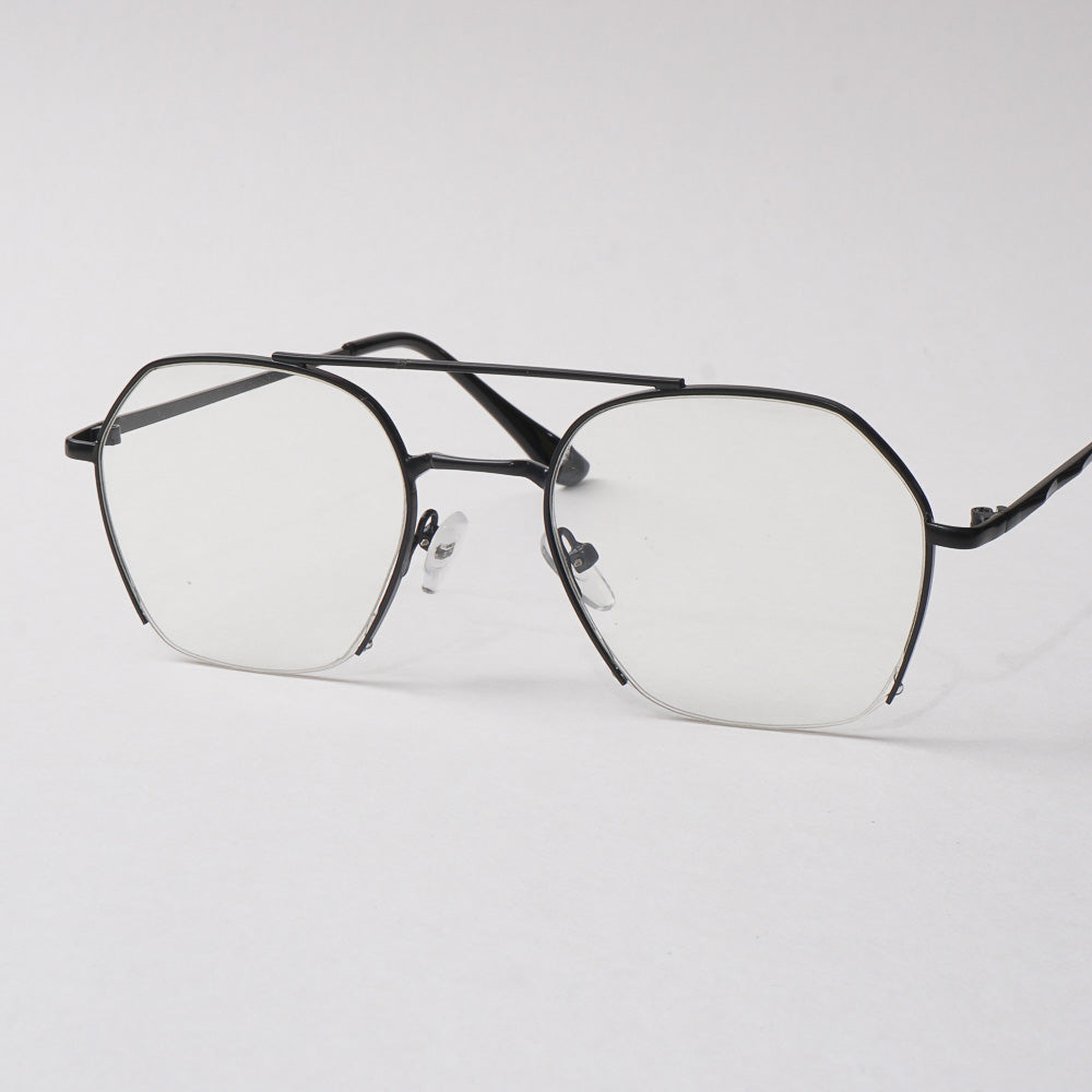 Black Metal Optical Frame For Men & Women