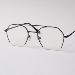 Black Metal Optical Frame For Men & Women