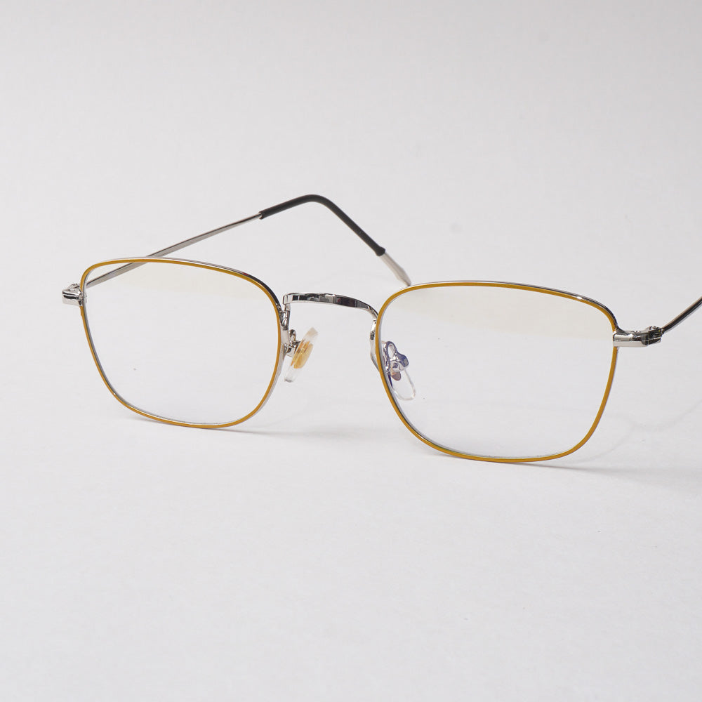 Yellow Shade With Golden Metal Optical Frame For Men & Women