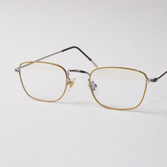 Yellow Shade With Golden Metal Optical Frame For Men & Women