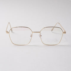 Golden Metal Optical Frame For Men & Women