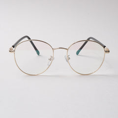 Golden Metal Optical Frame For Men & Women