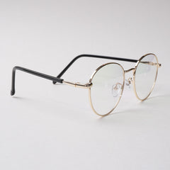 Golden Metal Optical Frame For Men & Women