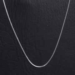 Silver Neck Casual Chain 1mm