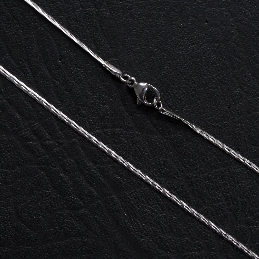 Silver Neck Casual Chain 1mm