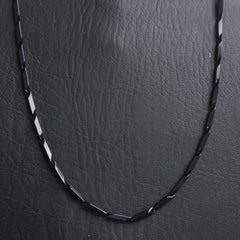 Mens Fancy Chain Necklace 3mm Black