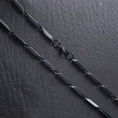 Mens Fancy Chain Necklace 3mm Black