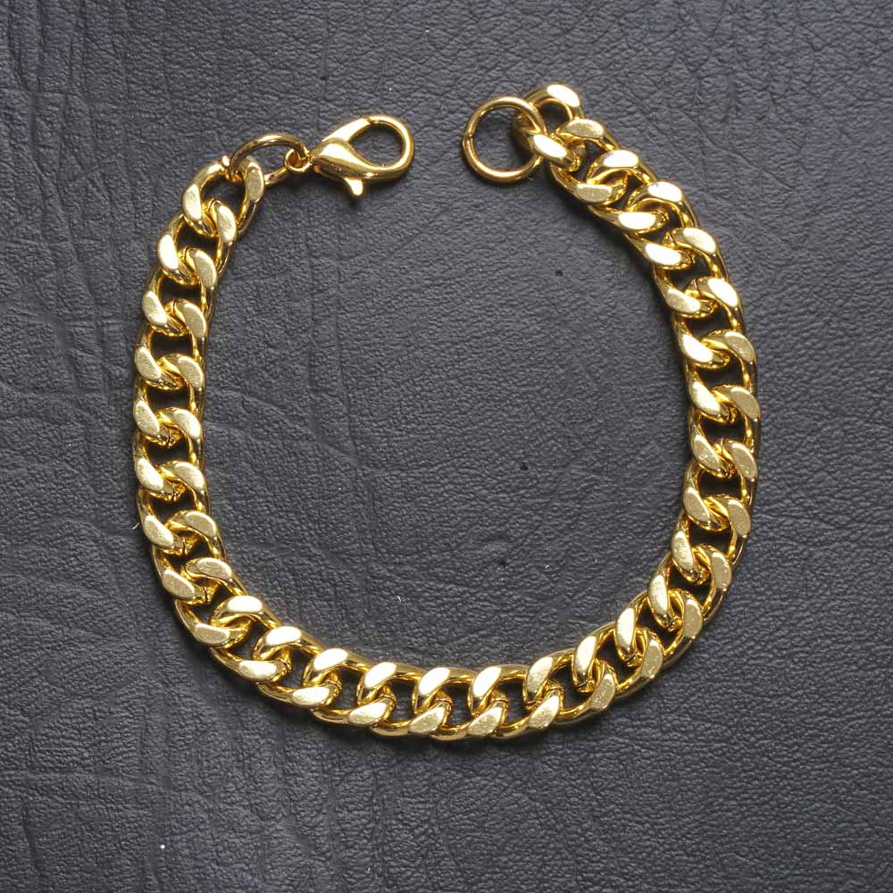 8mm GOlden chain hand Fashion Bracelet