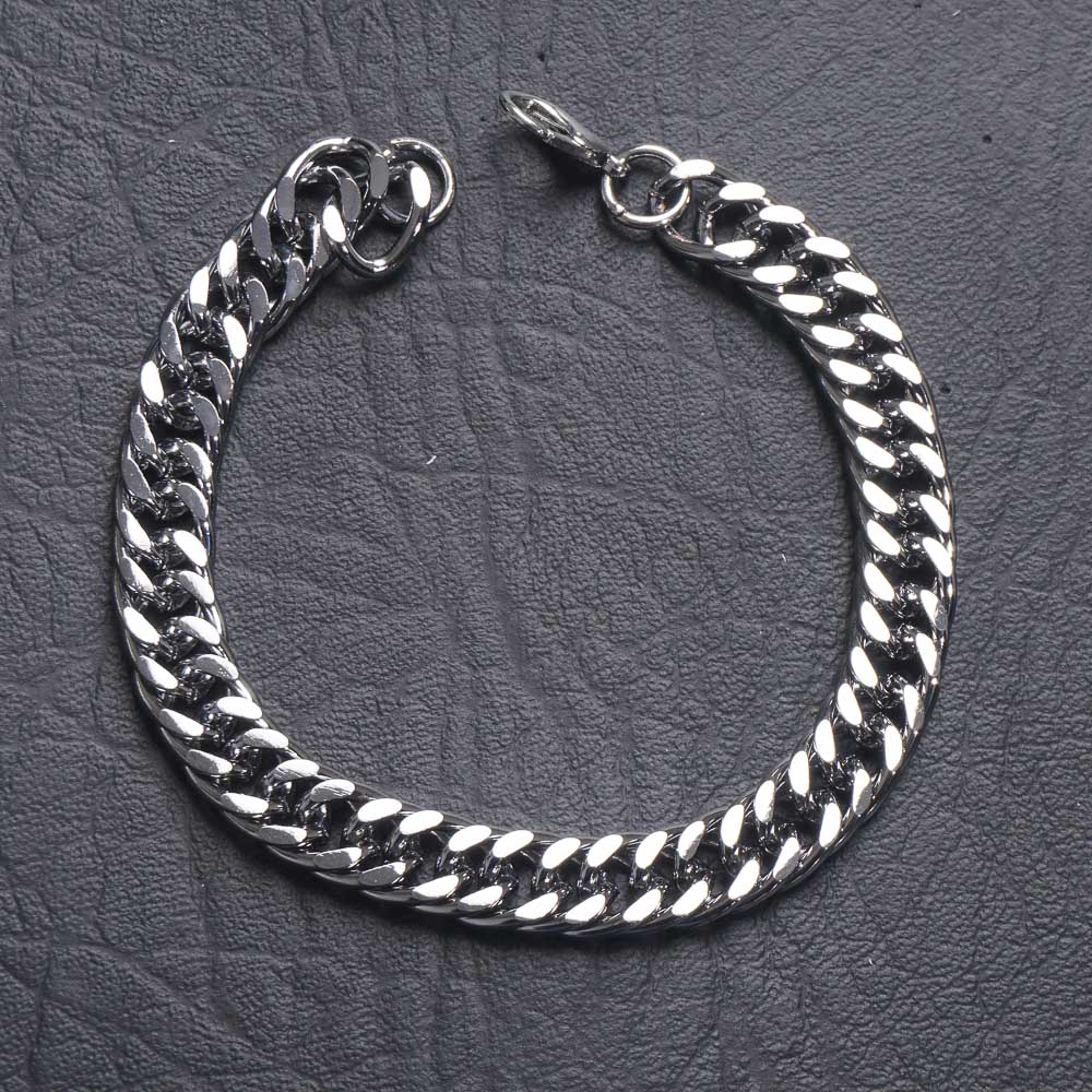 8mm Silver chain hand Fashion Bracelet