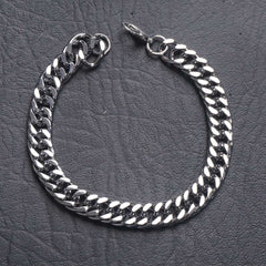 8mm Silver chain hand Fashion Bracelet