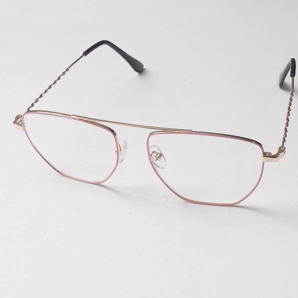 Pink Metal Optical Frame For Men & Women