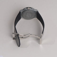 Men Wrist Watch Grey Straps with Silver Dial