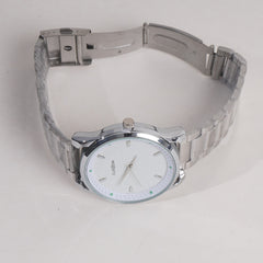 Men Silver Chain Wrist Watch