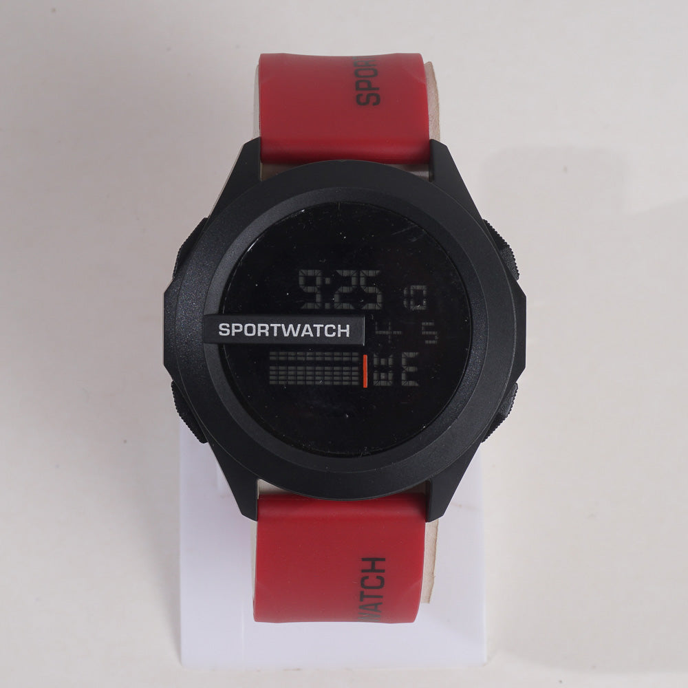 Men Digital LED Sports Watch Red