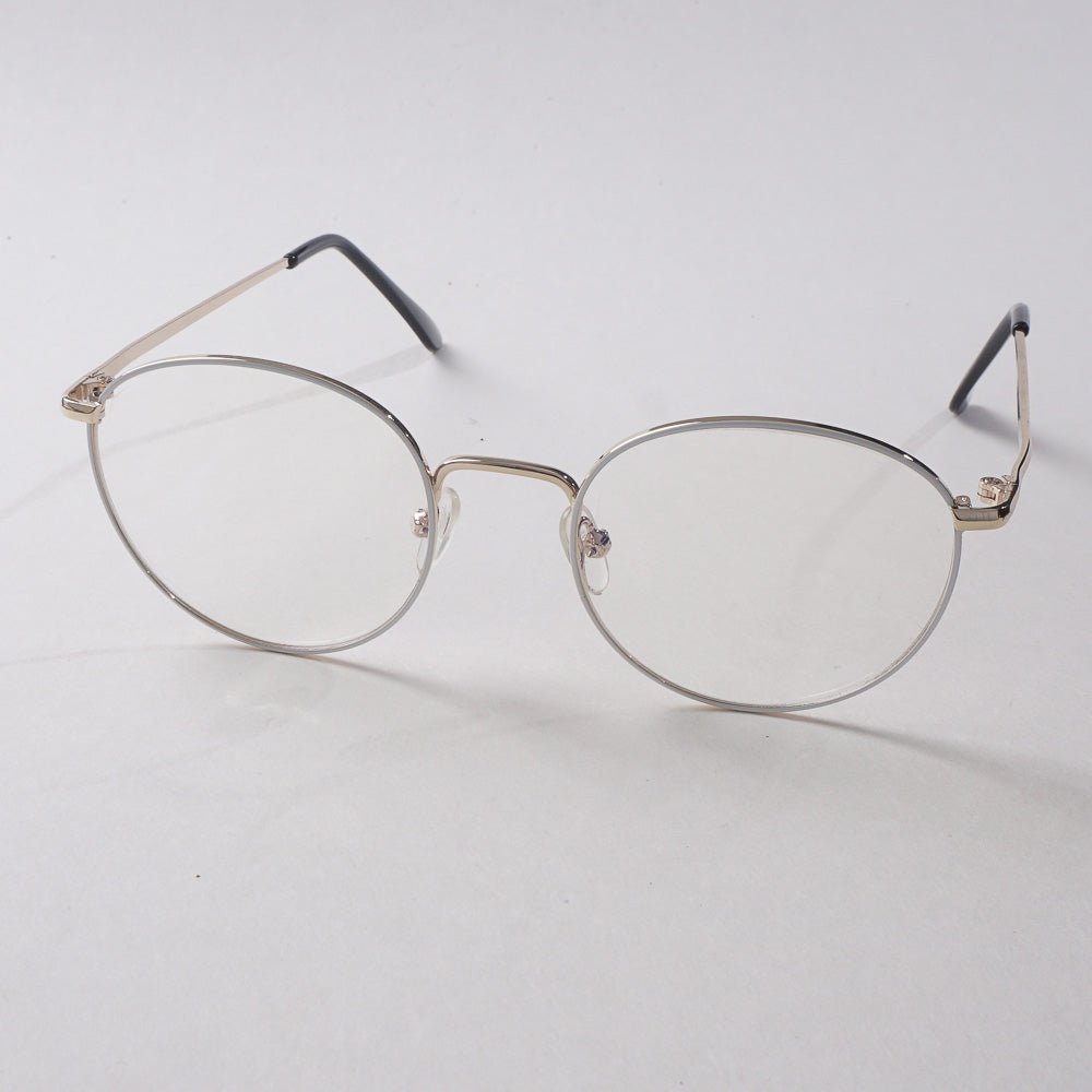 White Shade Golden Metal Optical Frame For Men & Women