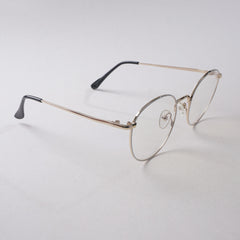 White Shade Golden Metal Optical Frame For Men & Women