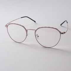 Pink Shade Rose Gold Metal Optical Frame For Men & Women