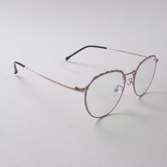 Pink Shade Rose Gold Metal Optical Frame For Men & Women