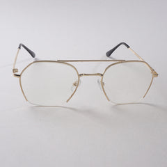 Golden Metal Optical Frame For Men & Women