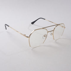 Golden Metal Optical Frame For Men & Women