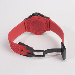 Men Casual Watch Red Dial with Red Strap