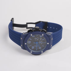 Men Casual Watch Blue Dial with Blue Strap
