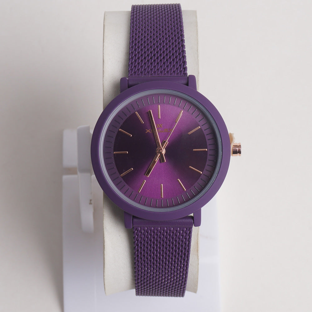 Xenlex Women Chain Wrist Watch Purple