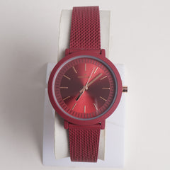 Xenlex Women Chain Wrist Watch Maroon