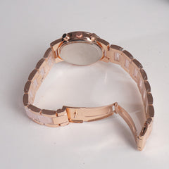 Women Chain Wrist Watch MK Rosegold Pink